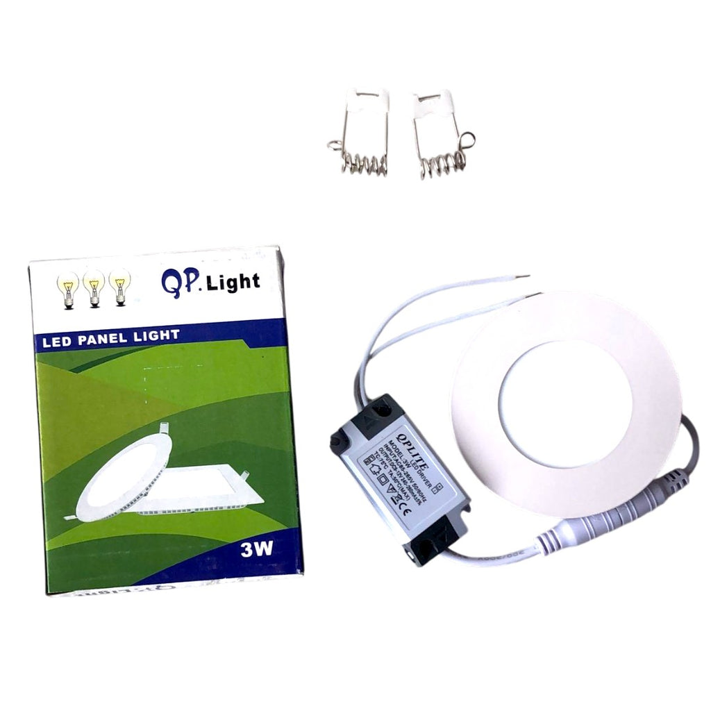 PANEL LED BLANCO DE 3W/EMPOTRABLE LUZ BLANCA