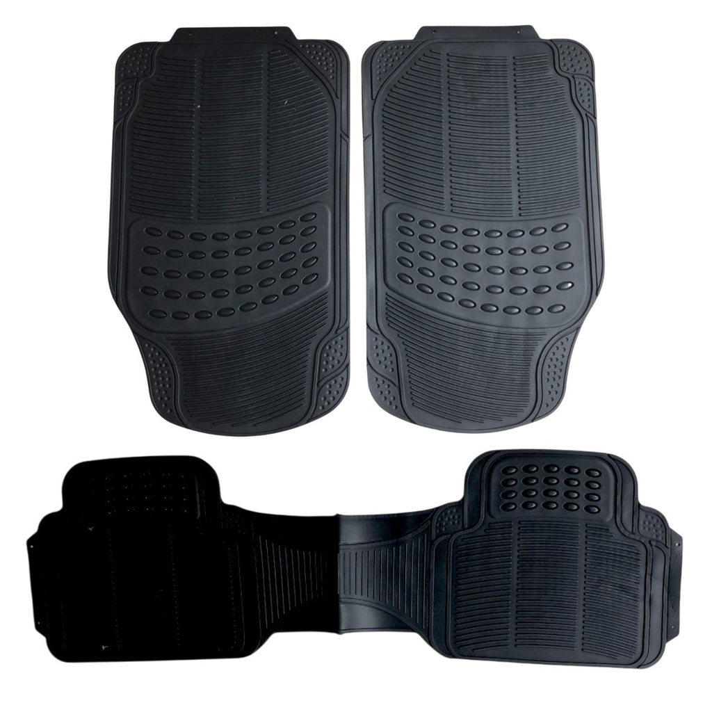 MOQUETA CAUCHO UNIVERSAL 3 PIEZAS NEGRO