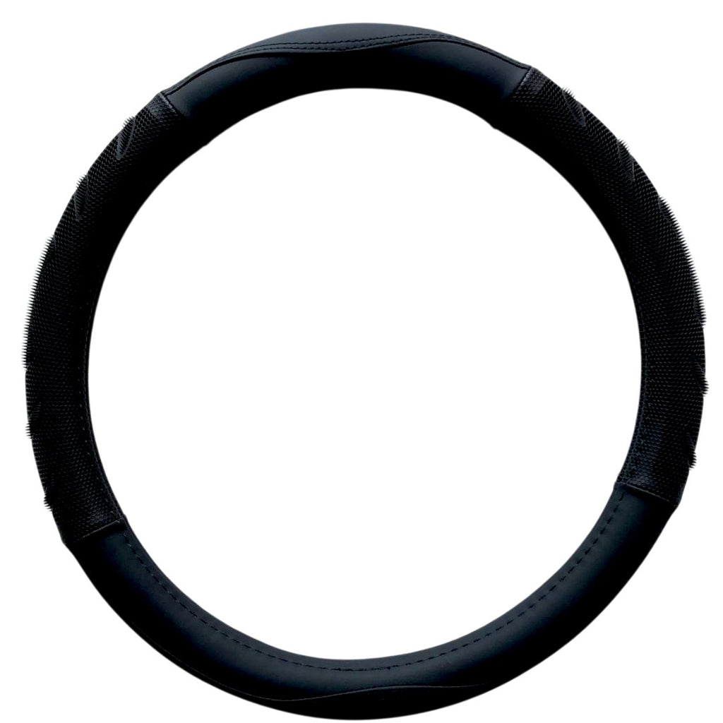 FORRO DE VOLANTE NEGRO CON MASAJEADOR