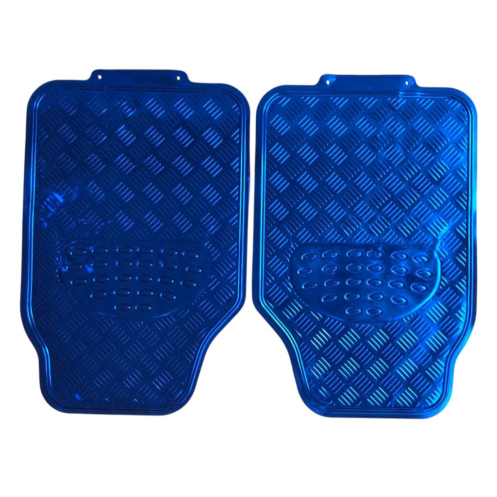 MOQUETA BRILLOSA METALIZADA 4 PIEZAS AZUL / ROJO