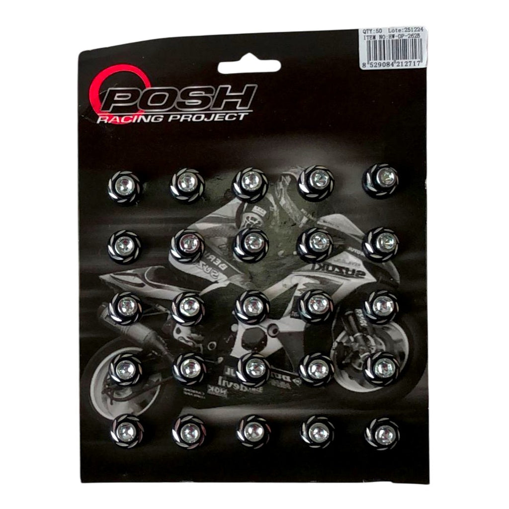 PERNOS TUNING 25PCS NEGRO/AZUL/ROJO/PLATEADO