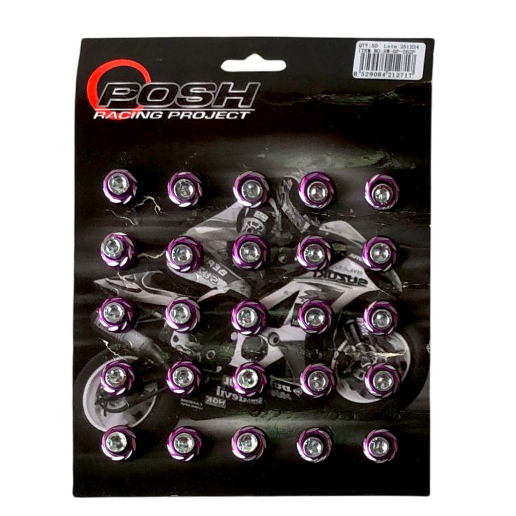PERNOS TUNING 25PCS NEGRO/AZUL/ROJO/PLATEADO
