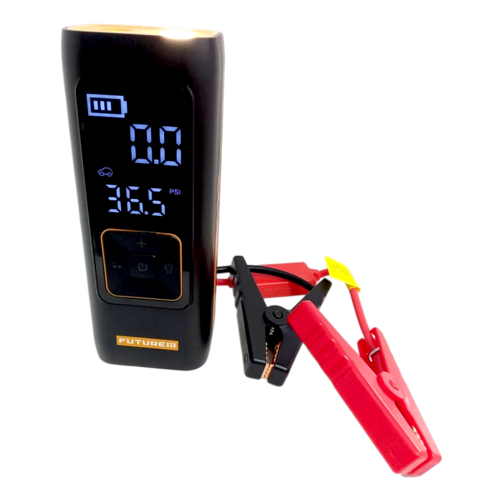 ARRANCADOR DE BATERIA PORTATIL CC238 + INFLADOR DE LLANTA +POWER BANK