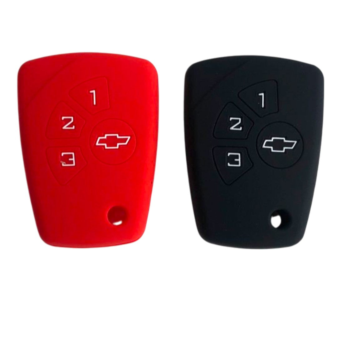ESTUCHE SILICION PARA LLAVES ROJO-NEGRO