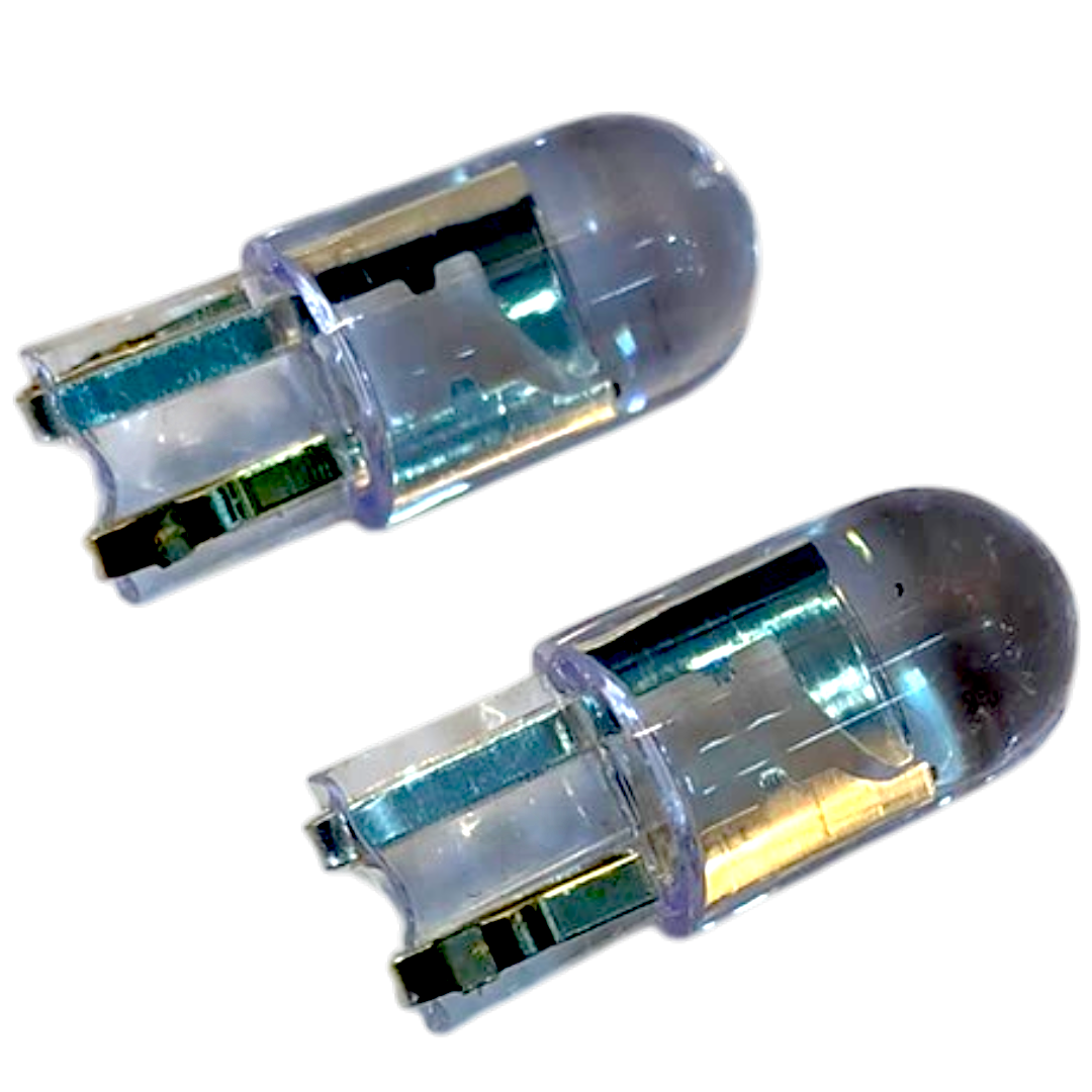 FOCO UÑA T10 CRISTAL 12V /AZUL 2PCS