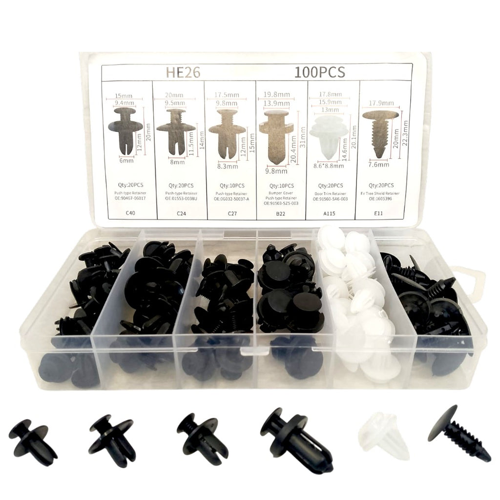 CAJA DE TORNILLOS 100PCS REMACHES/GRAPAS