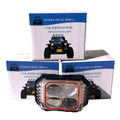PROYECTOR LED DE 4 LUPAS FRANJA ROJA W+Y+RGB+STROBER