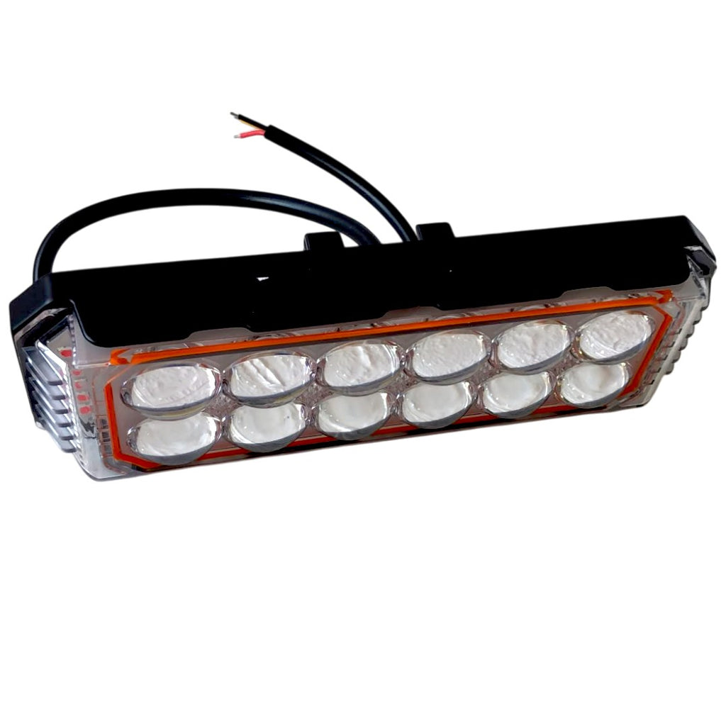 PROYECTOR LED DE 12 LUPAS FRANAJA ROJA W+Y+RGB+STROBER