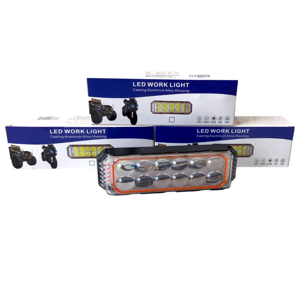 PROYECTOR LED DE 12 LUPAS FRANAJA ROJA W+Y+RGB+STROBER