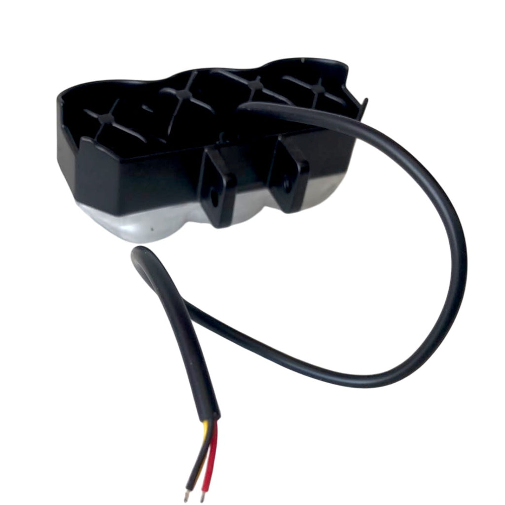 PROYECTOR LED DE 3 LUPAS CARCAZA TRASPARENTE W+Y+RGB+STROBER 90-60V