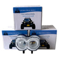 PROYECTOR LED DE 2 LUPAS CARCAZA TRASPARENTE W+Y+RGB+STROBER 90-60V