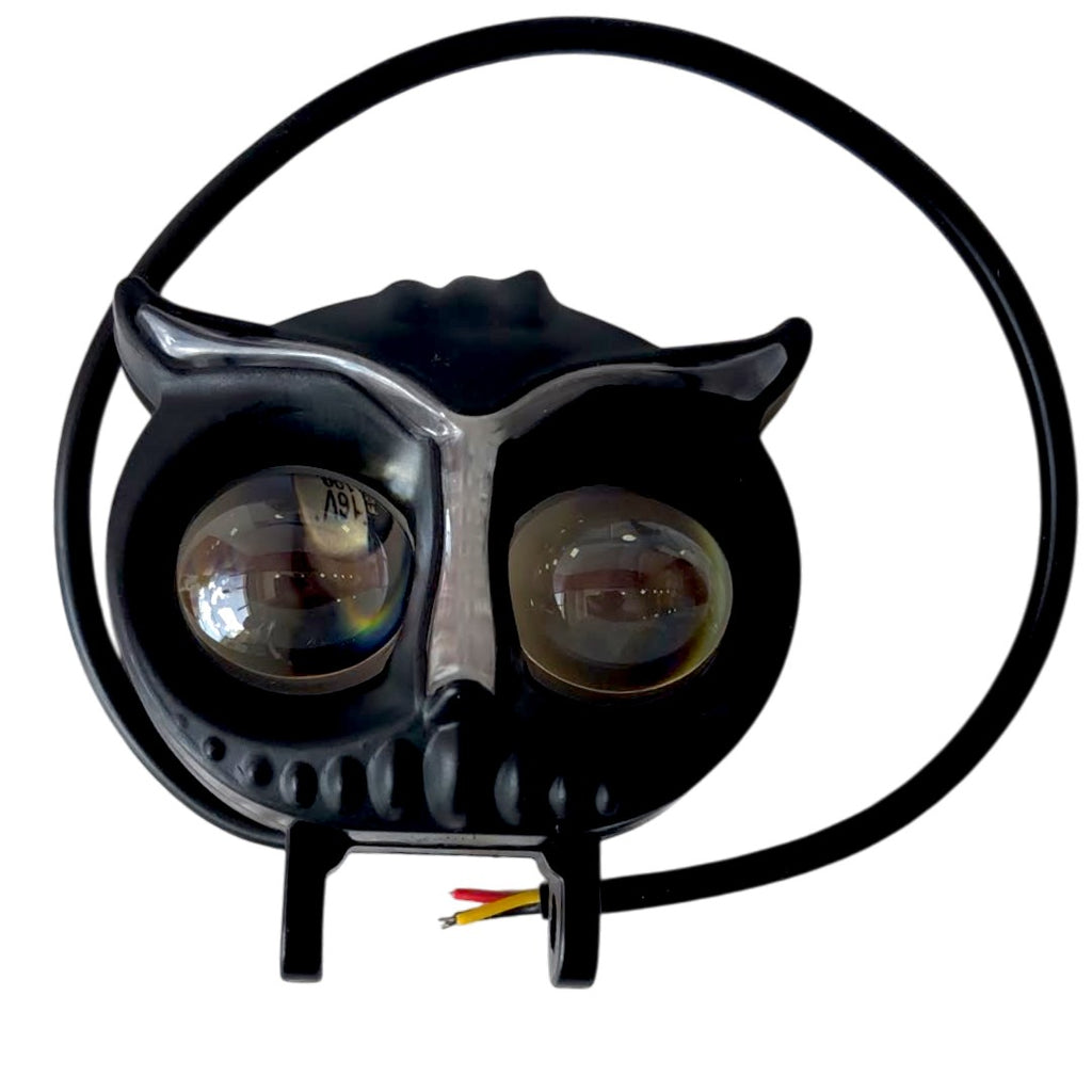 PROYECTOR BUHO 2 LUPAS NEGRO W+Y+STROBER 90-60V